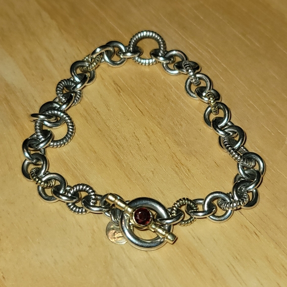 Jane bohan 925 18k Toggle Bracelet - Picture 1 of 6